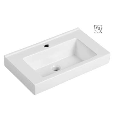 60V 600mm Chaozhou new design countertop bathroom square vanity cabinet wash basin