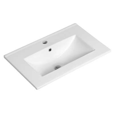 E3960 610mm Factory price bathroom table top cabinet basin sink white marble sink wall mounted sink