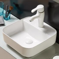 White Ceramic Art Basin