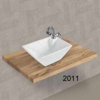 European Style Above Counter Eye Shape Ceramic Table Top Wash Hand Art Basin Sink