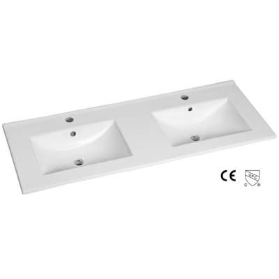 Chaozhou factory export goods E120D double thin edge ceramic wash basin with CE and CUPC certificate sink