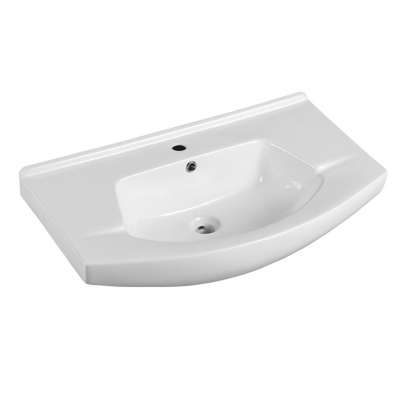 80H 800mm New fashion countertop white ceramic wash hand basin above counter art cabinet sinks