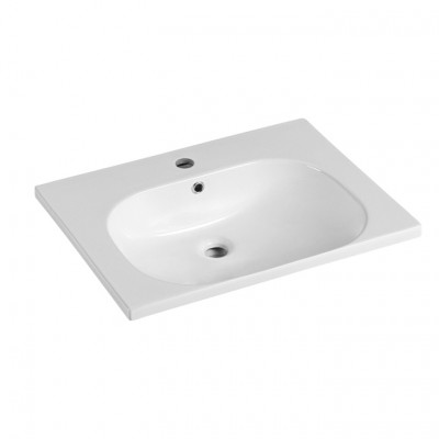 1060A Ceramic single hole big bowl new style hotel bathroom modern classic cabinet wash basin