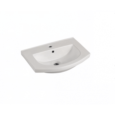 C55 560mm New fashion countertop white ceramic wash hand basin above counter  cabinet sinks