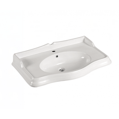 JS90 900mm  countertop white ceramic wash hand basin above counter Retro art cabinet sinks