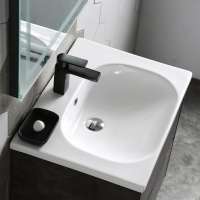 1075A High quality new style ceramic single hole big bowl basin bathroom cabinet lavabo