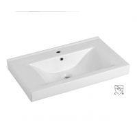 75SA 750mm Fancy art solid surface countertop wash hand lavabo rectangular ceramic cabinet basin